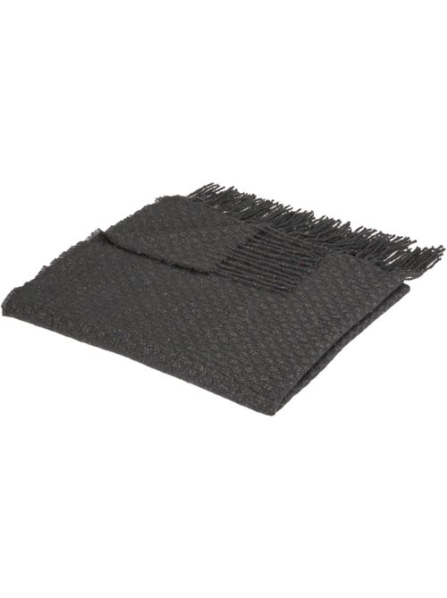 Plaid tricot frangé SOUL - Kiabi Plaid tricot frangé SOUL - Kiabi