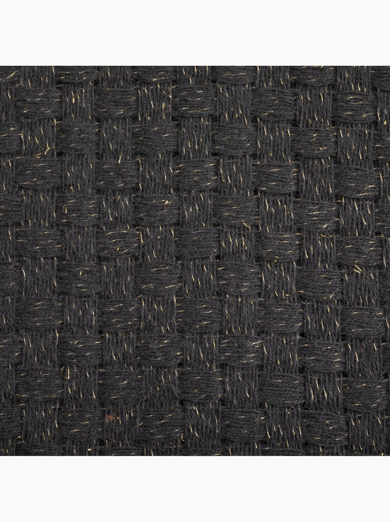 Plaid tricot frangé SOUL Gris foncé - Kiabi