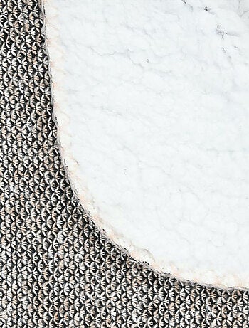 Plaid tricoté doublé sherpa