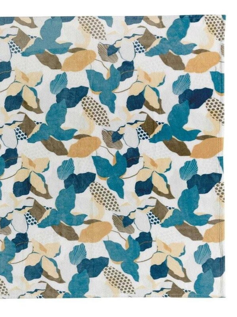 Plaid ultra-doux 130x160 cm Lobelia Bleu - Kiabi