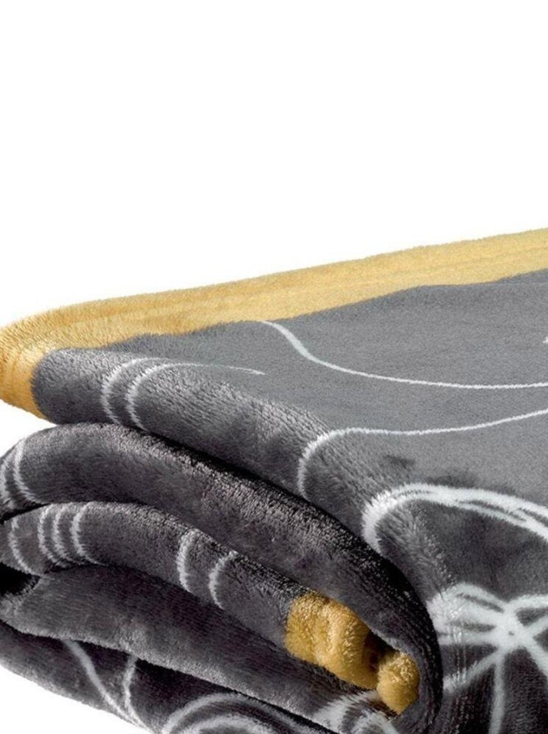 Plaid ultra-doux 130x160 cm Nymphea Gris - Kiabi