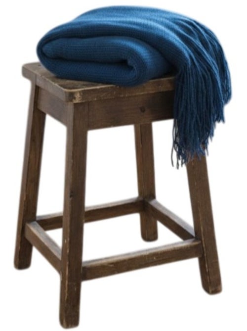 Plaid uni a franges doux et léger - Kiabi