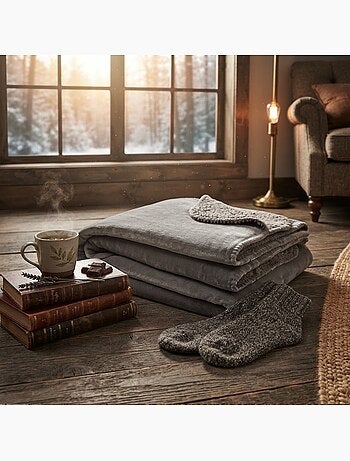 Plaid uni collection douillet