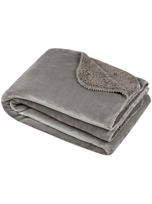 Plaid uni Collection Douillet - Kiabi Plaid uni Collection Douillet - Kiabi