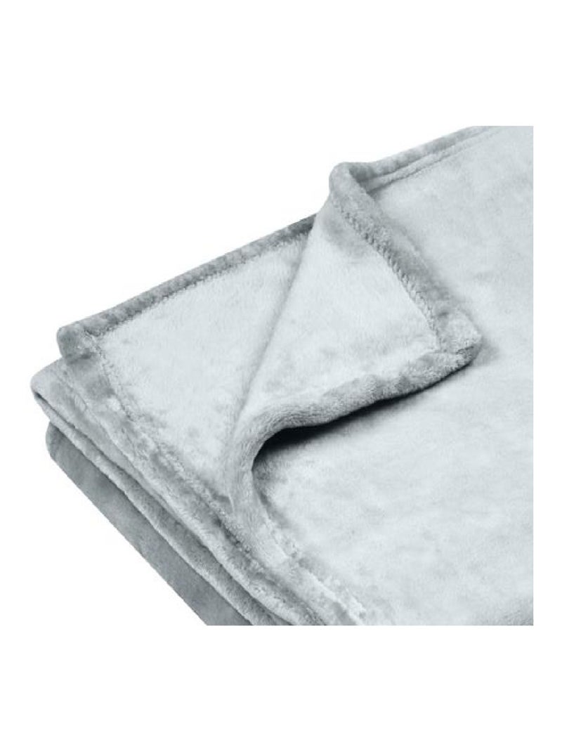 Plaid uni Doudou Gris clair - Kiabi
