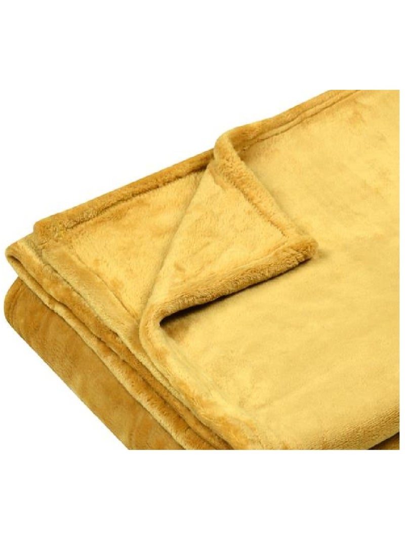 Plaid uni Doudou Jaune - Kiabi
