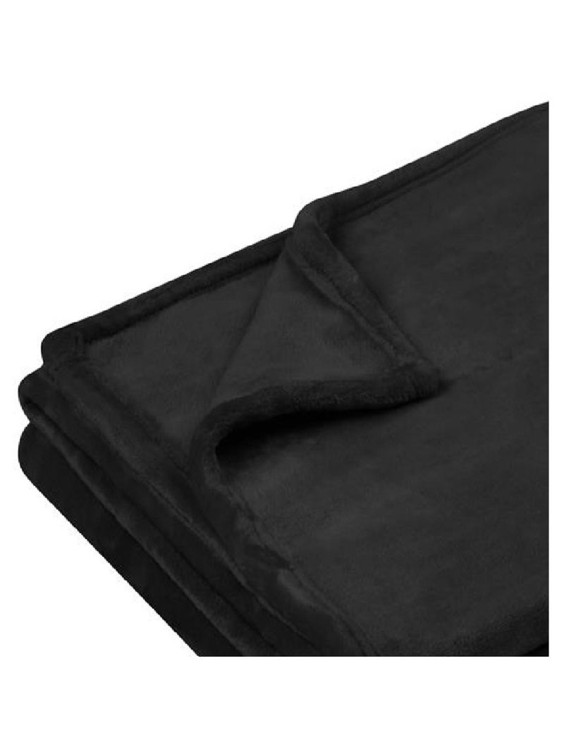 Plaid uni Doudou Noir - Kiabi