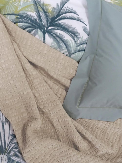 Plaid uni en 100% coton - Kiabi Plaid uni en 100% coton - Kiabi