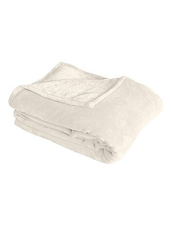 Plaid uni en polaire molletonnée