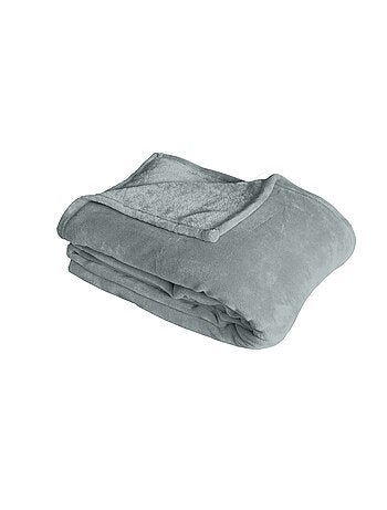 Plaid uni en polaire molletonnée