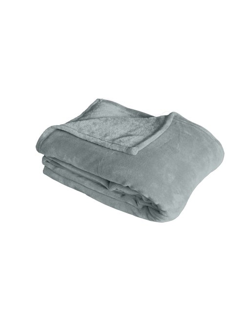 Plaid uni en polaire molletonnée - Kiabi