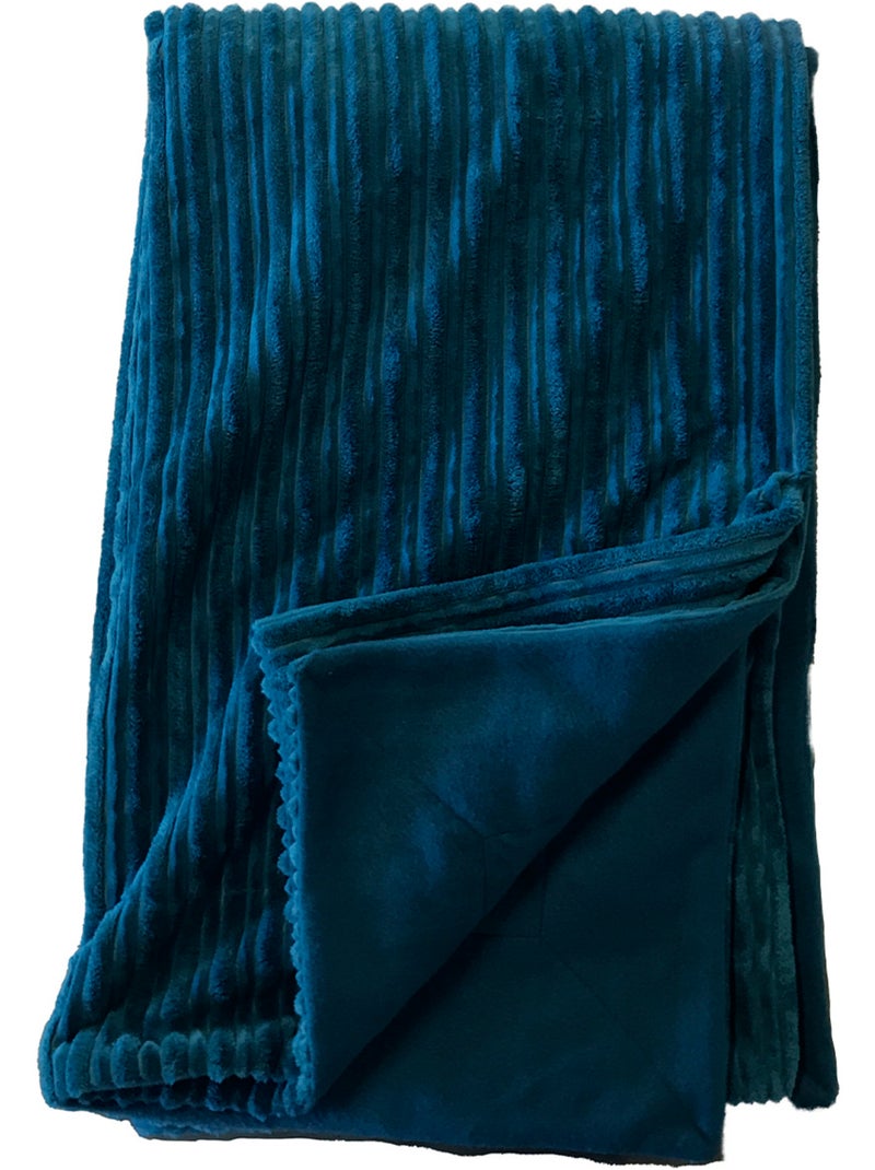 Plaid uni HOTEL TROPIK BARBADE Bleu - Kiabi