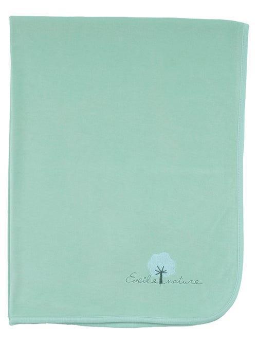 Plaid velours 75x100 cm Coton bio - Kiabi