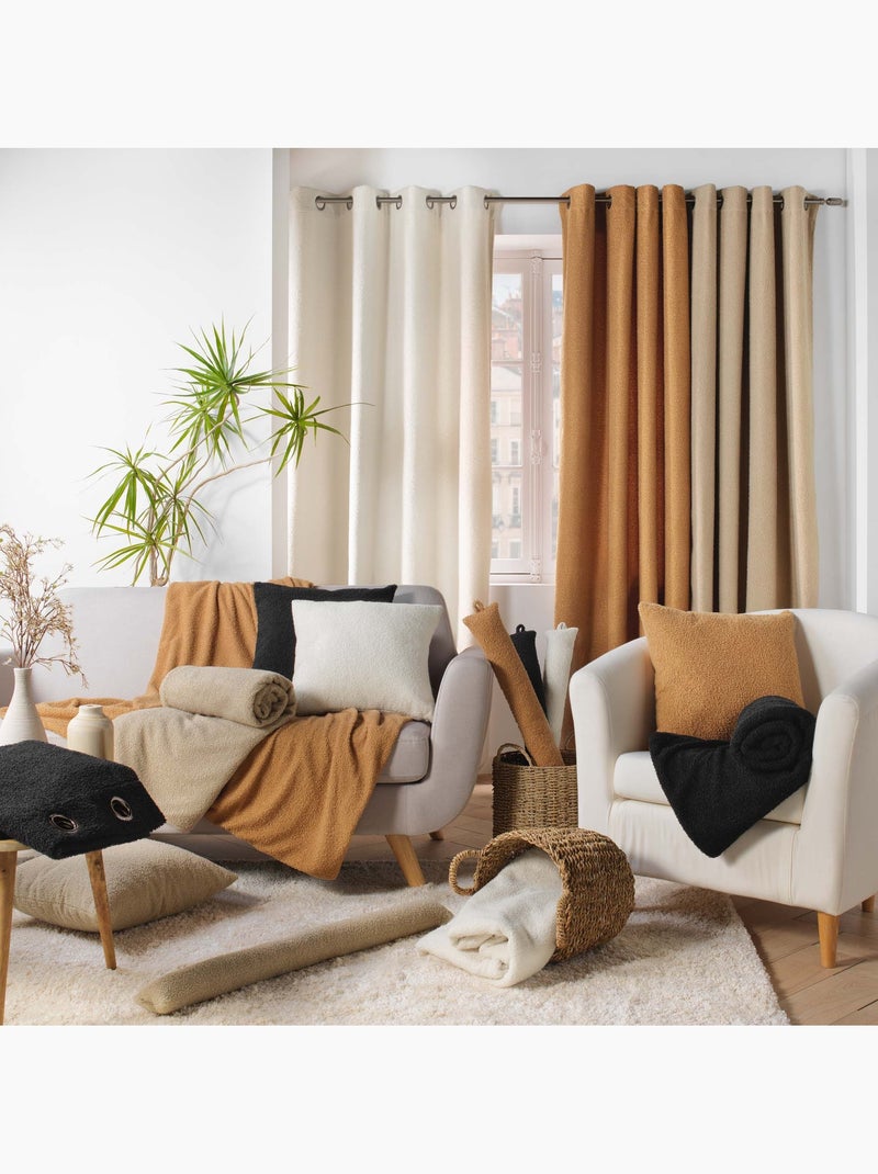 Plaid Wooly bouclette Gris - Kiabi