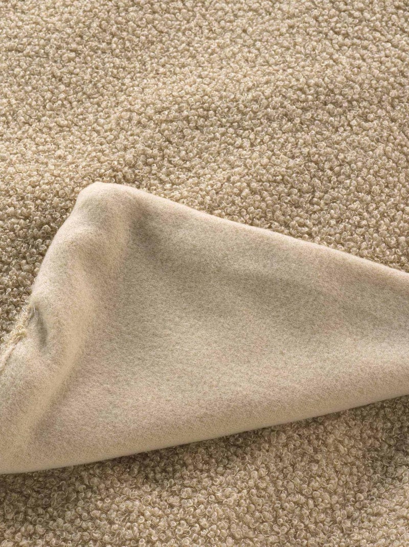 Plaid Wooly Bouclette Unie Beige - Kiabi