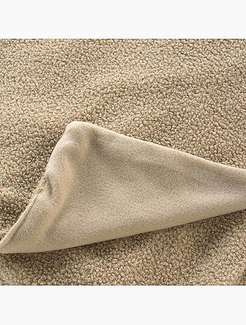 Plaid xxl 220x240 en bouclette coloris beige