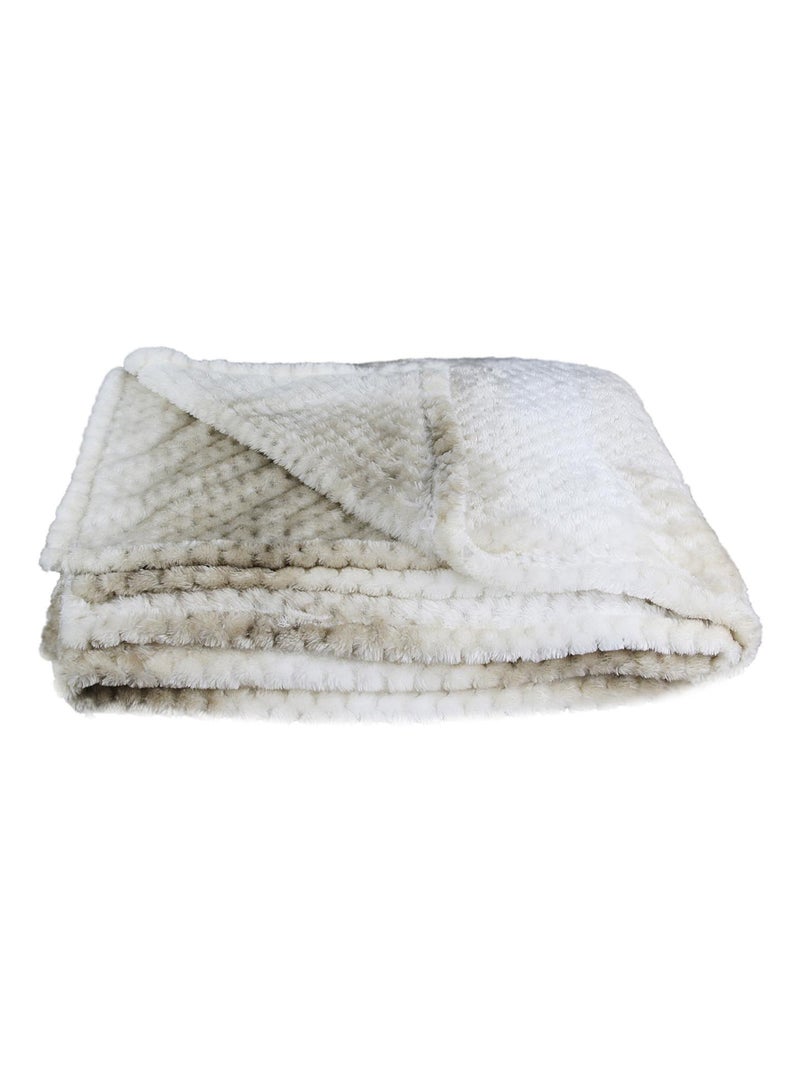 Plaid XXL collection OURAL Beige - Kiabi