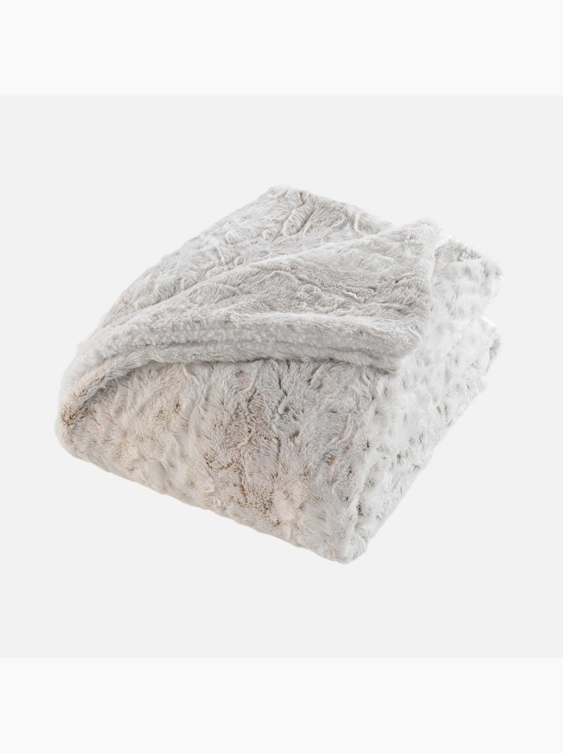 Plaids Polyester ALASKA Douceur d'Intérieur Blanc - Kiabi