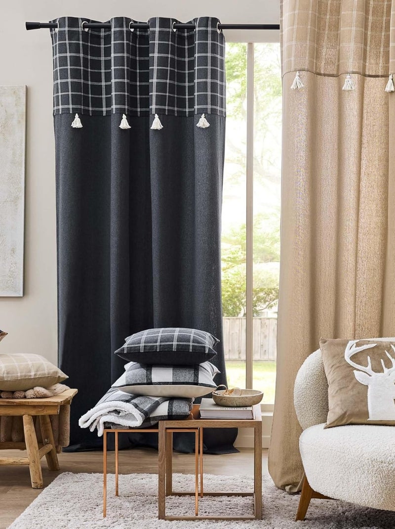 Plaids Polyester ECOSSAIS Douceur d'Intérieur gris anthracite - Kiabi