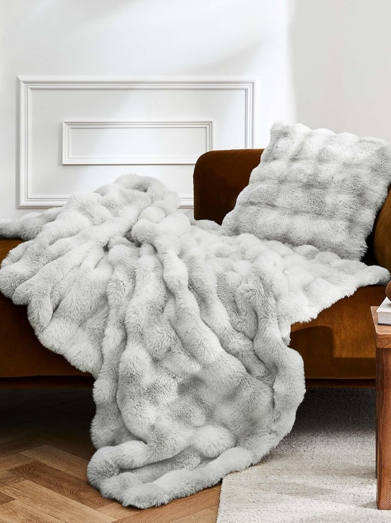 Plaids Polyester MOUNTY Douceur d'Intérieur Gris - Kiabi