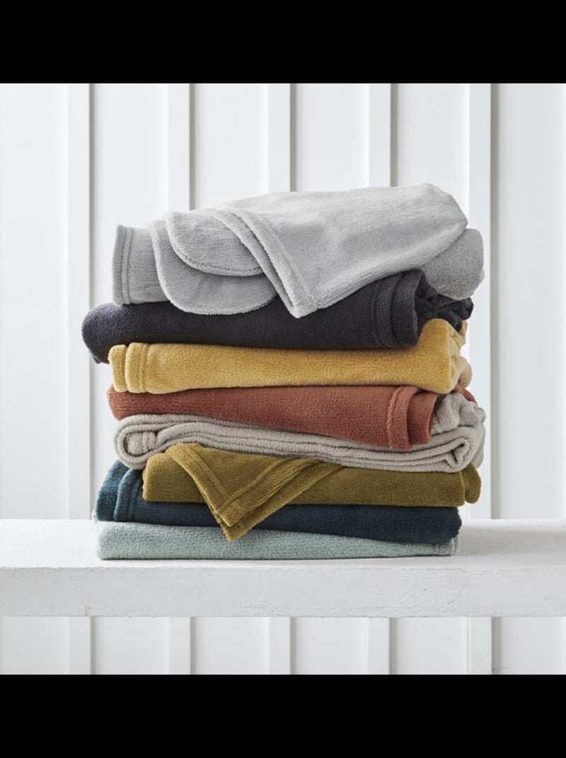 Plaids Polyester Polaire PROMO LINGE Gris Argenté - Kiabi