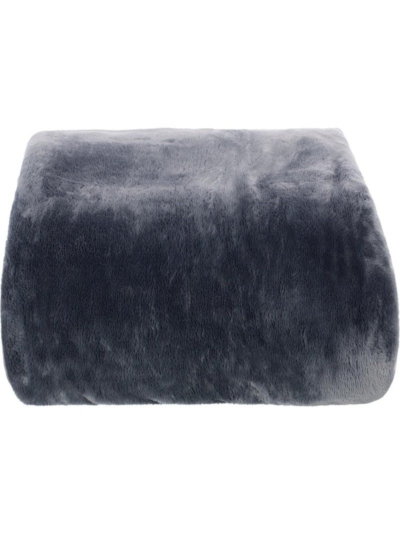 Plaids Polyester PROMO LINGE gris anthracite - Kiabi