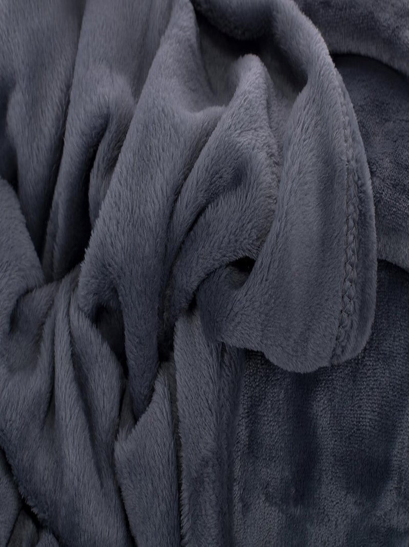 Plaids Polyester PROMO LINGE gris anthracite - Kiabi