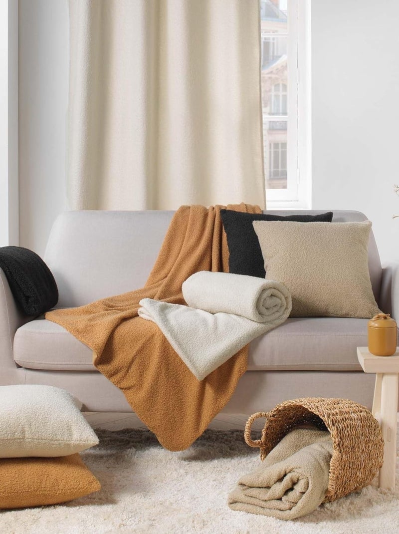 Plaids Polyester WOOLY Douceur d'Intérieur Blanc - Kiabi