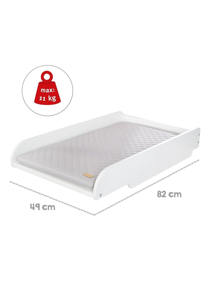 Plan à langer à poser sur lit bébé + matelas déperlant - ROBA 'roba Style' Blanc - Kiabi