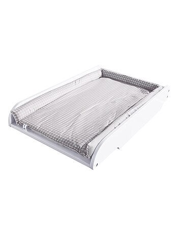 Plan à langer à poser sur lit bébé + Matelas ROBA 'Damier Gris'