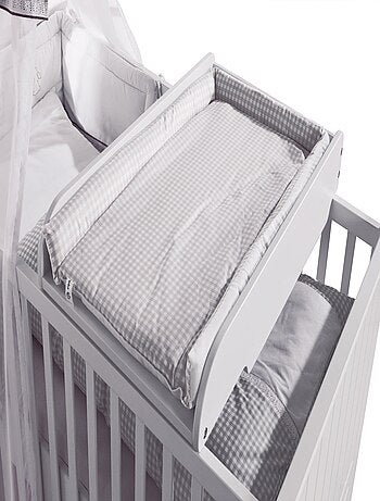 Plan à langer à poser sur lit bébé + Matelas ROBA 'Damier Gris'
