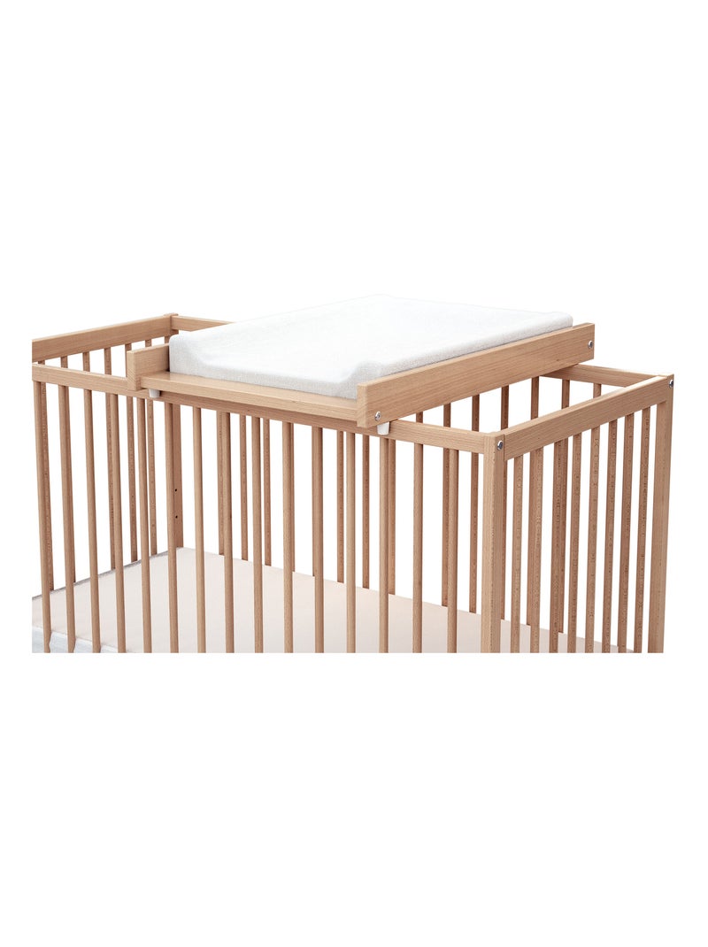 Plan à langer amovible pour lit bébé en bois Mona Beige clair - Kiabi