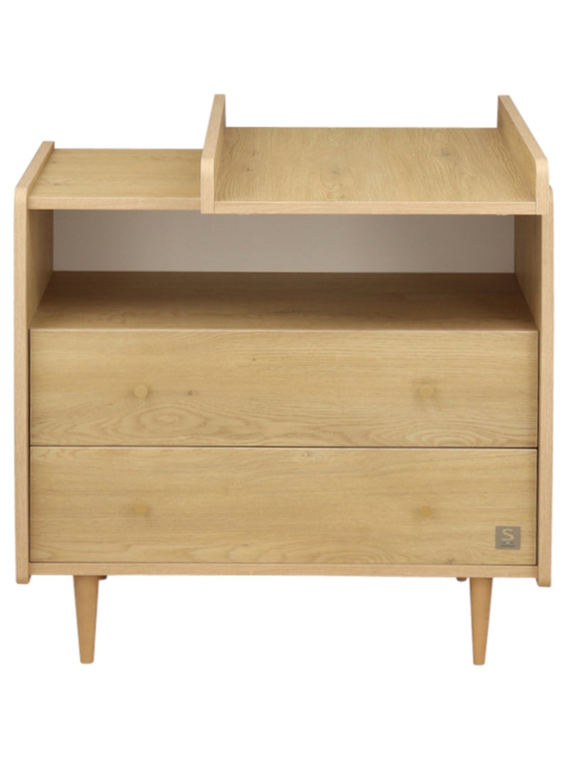 Plan à langer coulissant pour commode 2 tiroirs - SAUTHON Marron - Kiabi