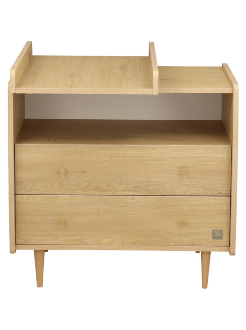 Plan à langer coulissant pour commode 2 tiroirs - SAUTHON Marron - Kiabi