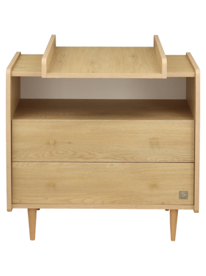 Plan à langer coulissant pour commode 2 tiroirs - SAUTHON Marron - Kiabi