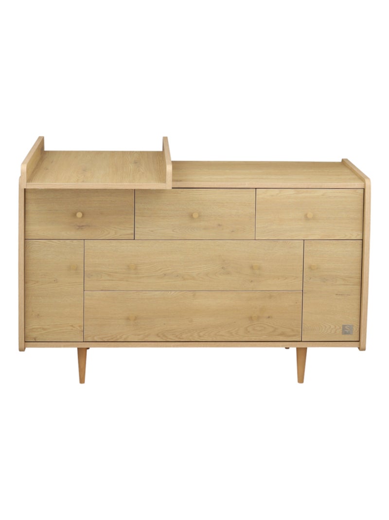 Plan à langer coulissant pour commode XXL 5 tiroirs - SAUTHON Marron - Kiabi