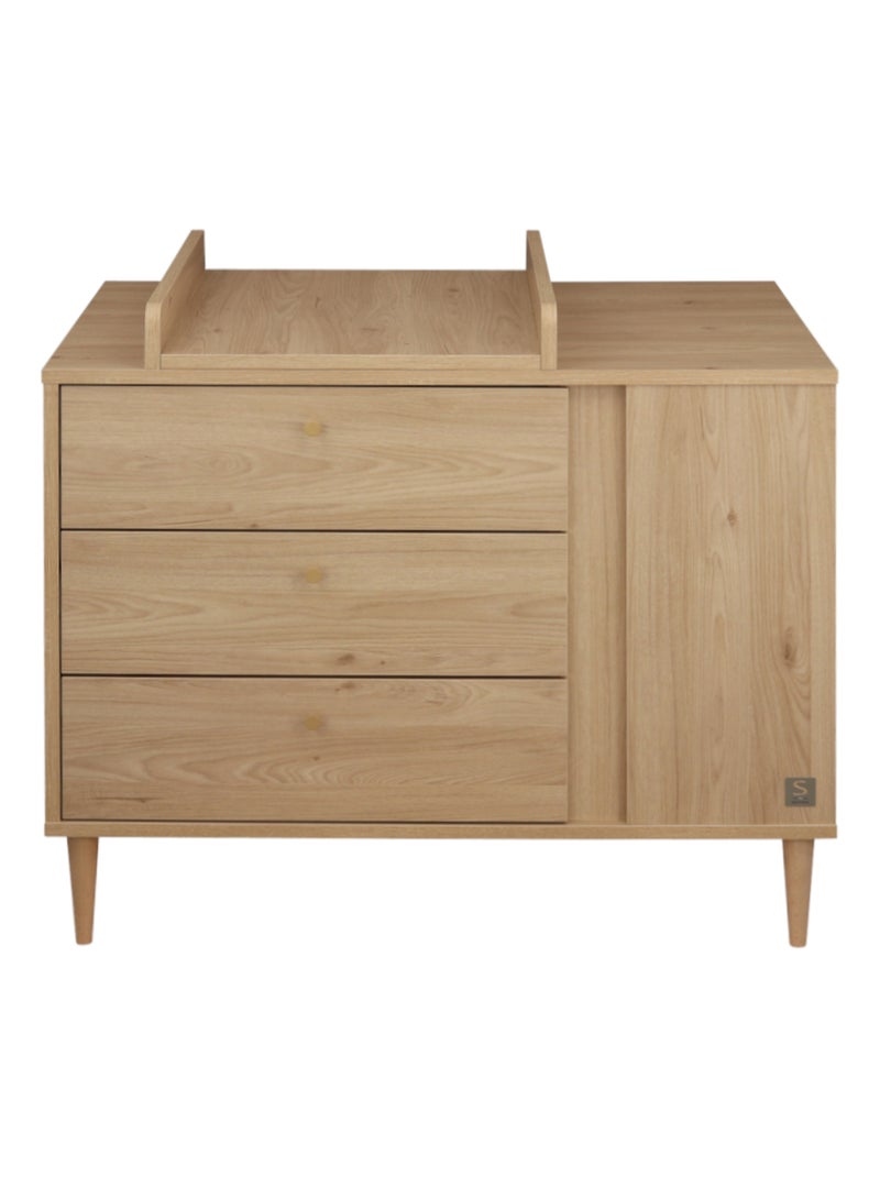 Plan à langer multiposition pour commode-îlot bébé - SAUTHON Marron - Kiabi