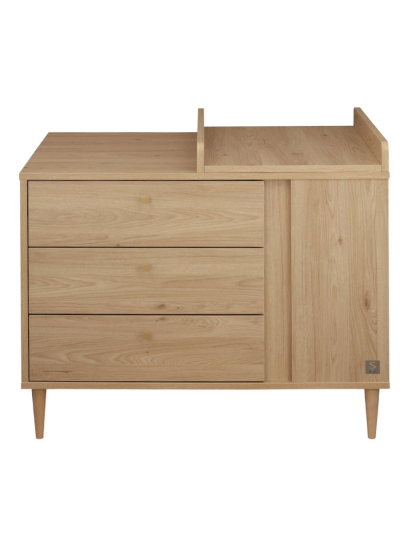 Plan à langer multiposition pour commode-îlot bébé - SAUTHON Marron - Kiabi