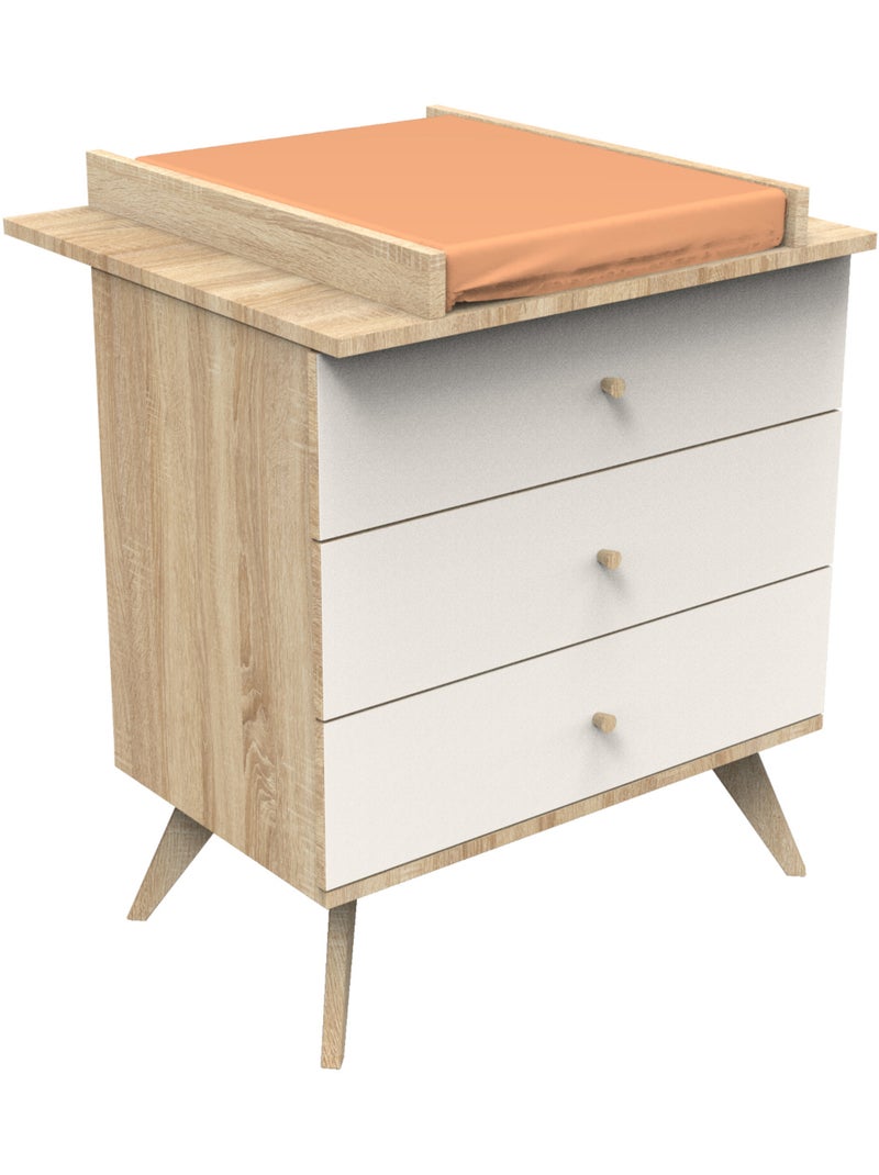Plan à langer pour commode 3 tiroirs - SAUTHON Marron - Kiabi