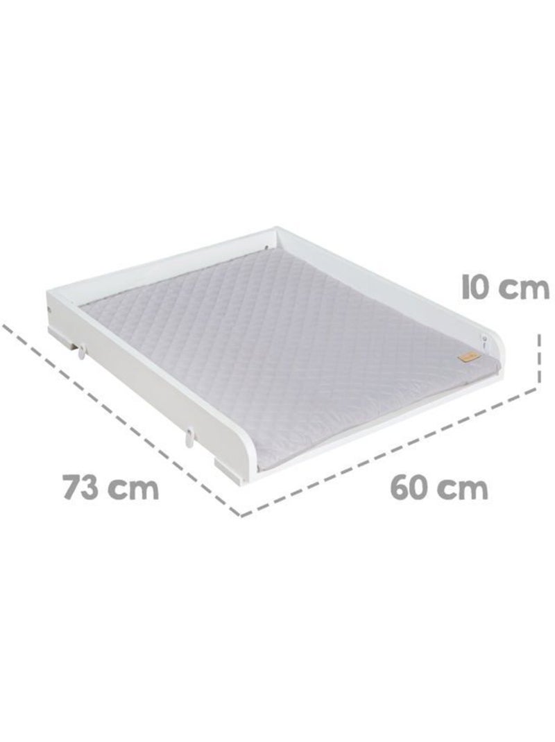 Plan à langer pour lave-linge + matelas déperlant - ROBA 'roba Style' Blanc - Kiabi