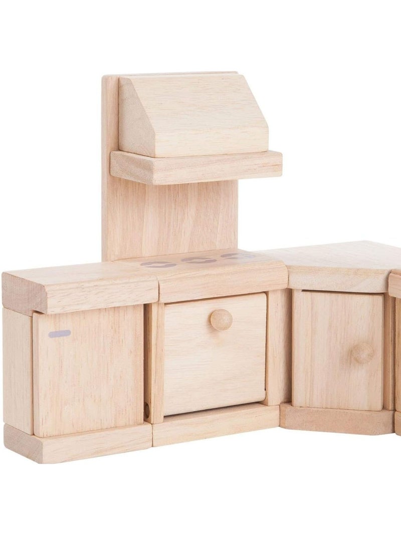 Plan toys - cuisine en bois naturel Beige - Kiabi