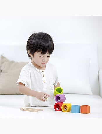 Plan Toys - Jeu de pince Nids d'abeilles