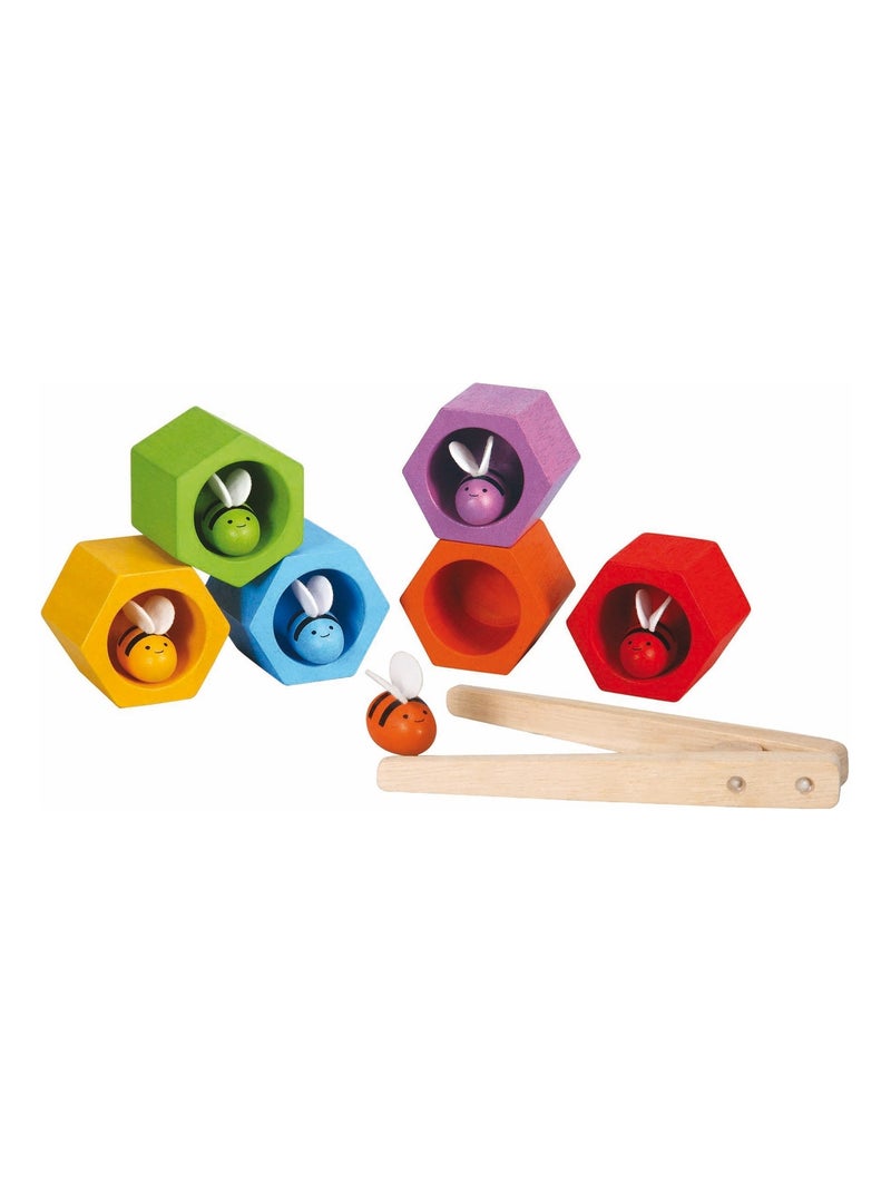 Plan Toys - Jeu de pince Nids d'abeilles Multicolore - Kiabi