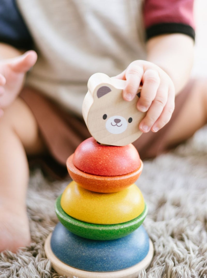 Plan Toys - Ours à empiler Multicolore - Kiabi
