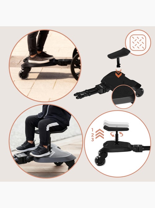 Planche à roulettes pour poussette - LIONELO Buggyboard - Universelle - Avec siège - Kiabi Planche à roulettes pour poussette - LIONELO Buggyboard - Universelle - Avec siège - Kiabi