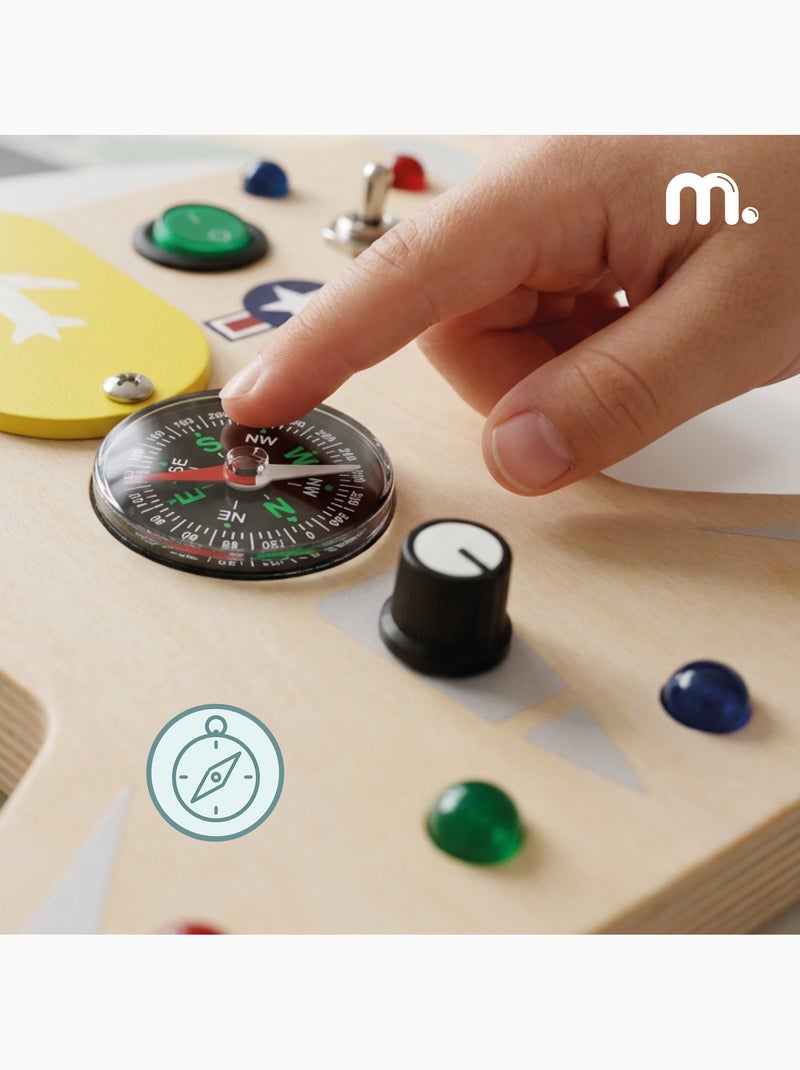 Planche de manipulation bois avion 10 led enfant mamabrum N/A - Kiabi