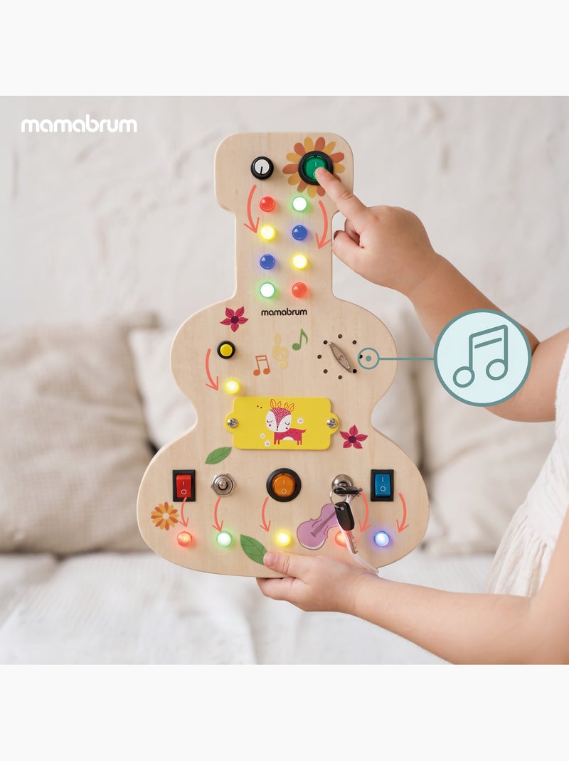 Planche de manipulation bois guitare led musique enfant mamabrum N/A - Kiabi