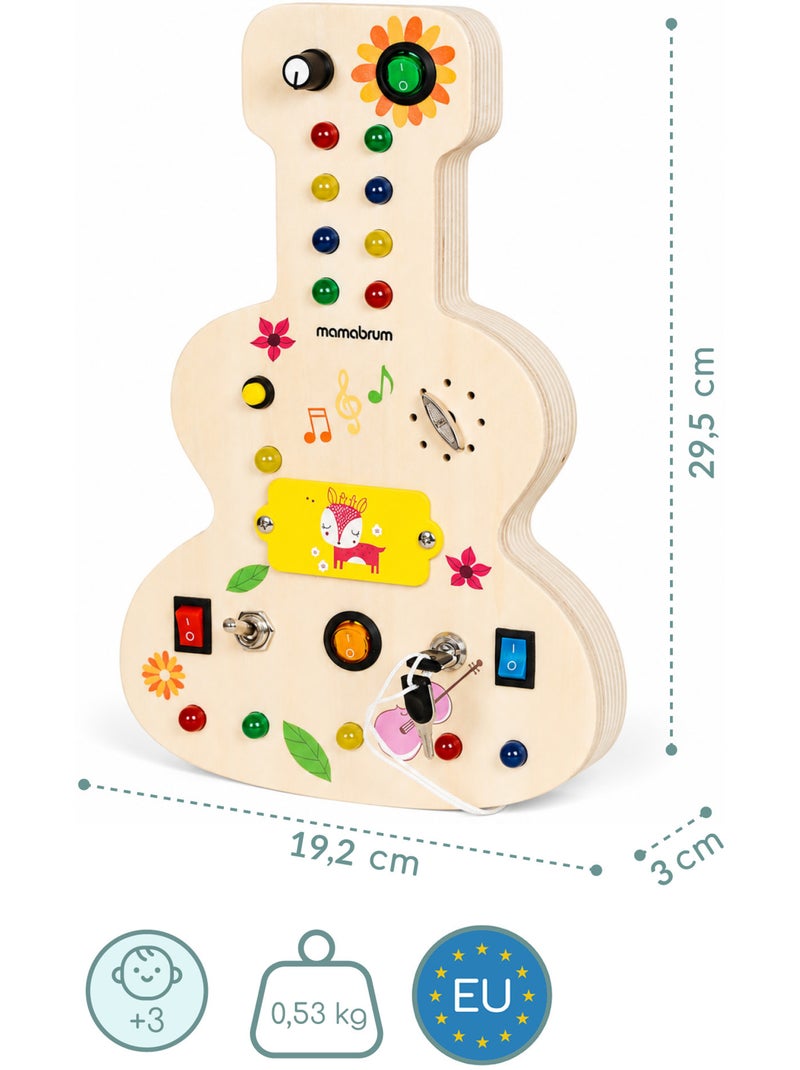 Planche de manipulation bois guitare led musique enfant mamabrum N/A - Kiabi