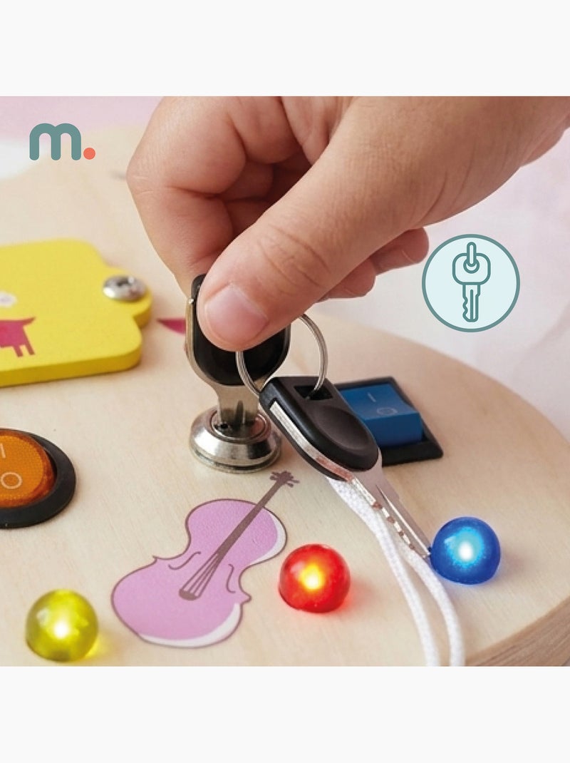 Planche de manipulation bois guitare led musique enfant mamabrum N/A - Kiabi