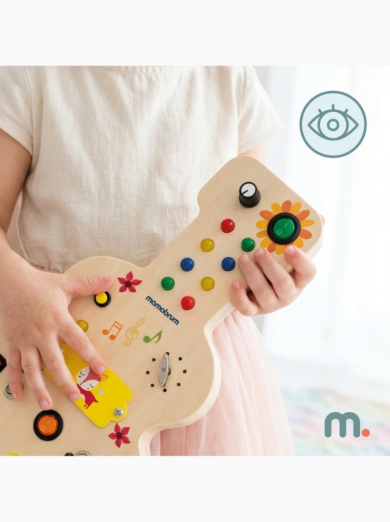 Planche de manipulation bois guitare led musique enfant mamabrum N/A - Kiabi